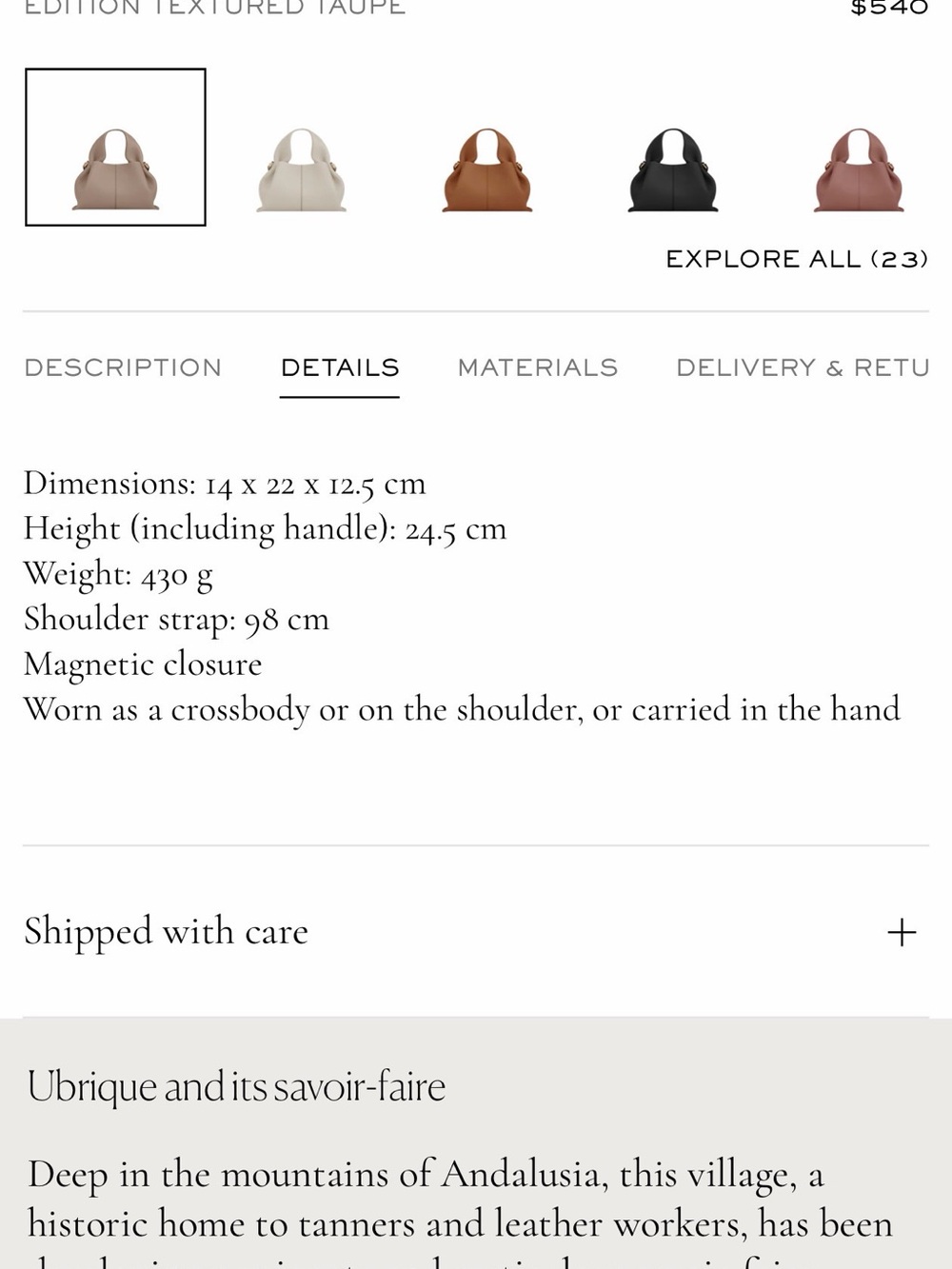 Polene Numero Neuf Mini Taupe grains leather top handle shoulder crossbody EUC - Picture 13 of 16